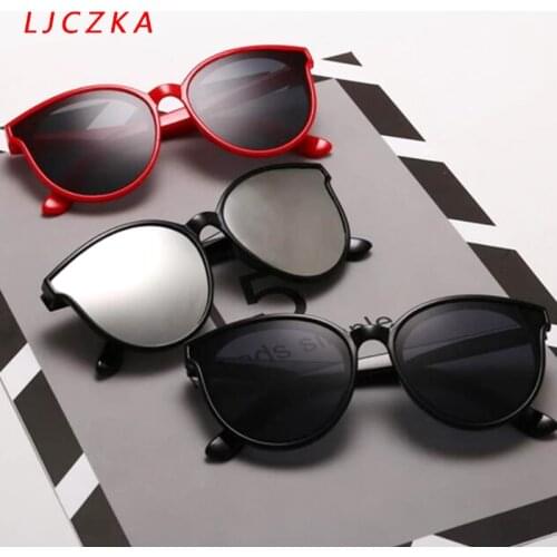 Fashion Unisx Kids Cat Eye Sunglasses Girls Boys Baby Children Lovely Round Sun Glasses Vintage Outdoor Glasses oculos UV400