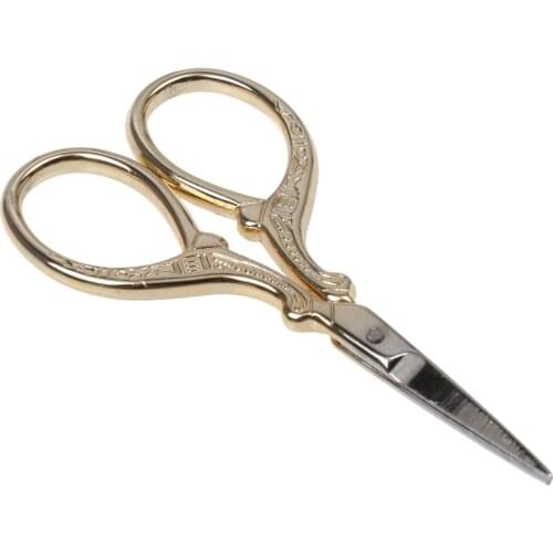 Cross Stitch European Retro Antique Craft Alloy Tailor Scissor Gold