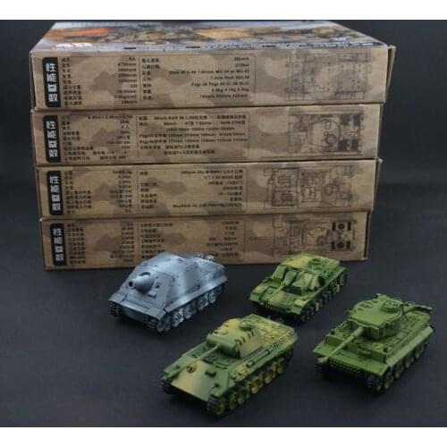 4D Plastic Assembled Tank Kits 1:71 Scale WWII Germany Tank Model Puzzle Assembling Military Toys For Children