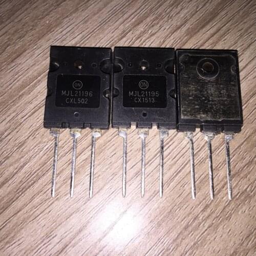 New & Made in China 5Pairs(10PCS) MJL21195G MJL21195 21195 + MJL21196G MJL21196 21196 TO-3PL NPN + PNP Silicon Power Transistor