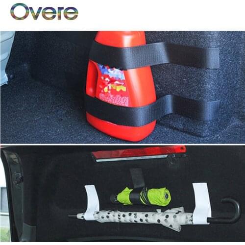 Overe 1Set Car Trunk Storage Organizer Net Tapes For Audi A6 VW Passat B5 B7 Skoda Octavia A7 A5 Renault Megane 2 3 accessories