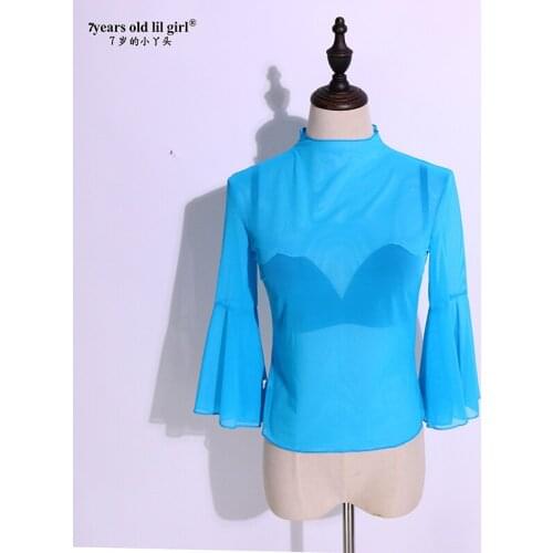 Dance Dress Ballet Selling Long Sleeve Autumn Winter German Water Yarn Extension Collar TopCUK12