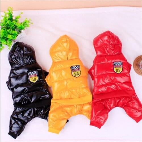 Pet Down Jacket Dog Ski Suit Pet Jumpsuit Cotton Clothes Fall Winter Coat for Puppy Teddy Pomeranian Chihuahua