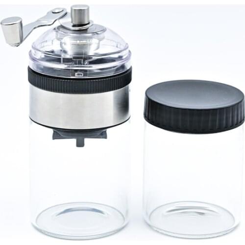Manual Coffee Grinder Stainless Steel Adjustment Coffee Bean Mill with Bean Storage Bottle Handmade Coffee Maker