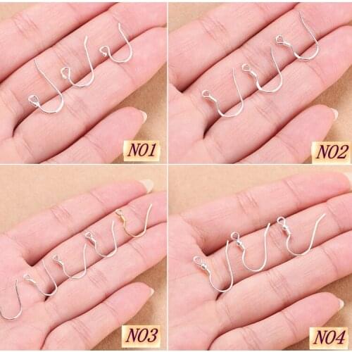 S925 sterling silver wild ear hook diy handmade material multi-size earrings hypoallergenic pendant accessories jewelry