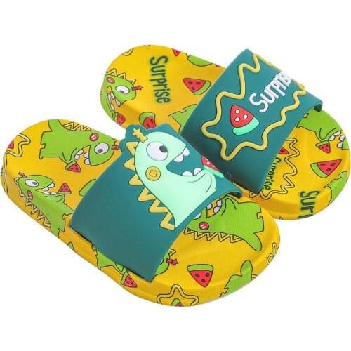 Childrens Slipper For Boy Girl Flat Heels Animal Prints Shoes Unicorn Slippers Kids Cute Summer Shoes Dinosaur Sandals