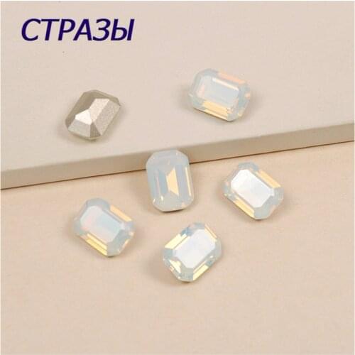 White Opal Strass Pointback Crystal Sew On Rhinestone K9 Glass Rhinestone Sewing Crystal For Jewelry Wedding Dress