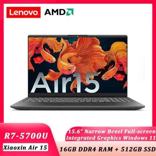 Lenovo xiaoxin Air 15 laptop New 2021 Ryzen 7 5700U/Ryzen 5 5500U Windows 10 512GB/1TB SSD notebook IPS Ultraslim computer