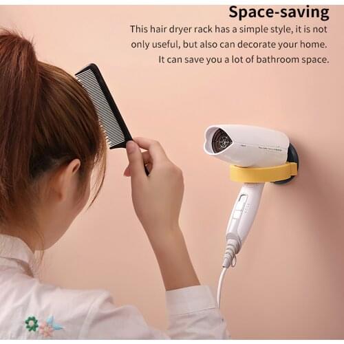 High Quality Wall-Mounted Hairdryer Holder Bathroom Storage Holder Organizer Hanging Rack Household Space-Saving Accessories
