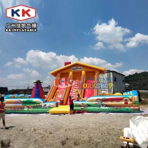 Great Design Latest New Funny Farm House Inflatable Cool Slide With The Cow
