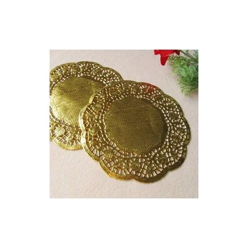 6.5" Gold Paper Doilies,Wedding Decor lace Crafts ,Doyleys