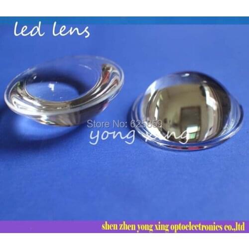 10pcs/lot 44mm Glass lens of 10W 20W 30W 50W 70W 100W LED