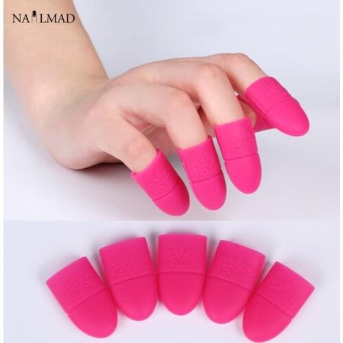 5pcs Nail Art Soak Off Cap Clip Gel Remover Soak Off Cap Silicone Soaker Caps