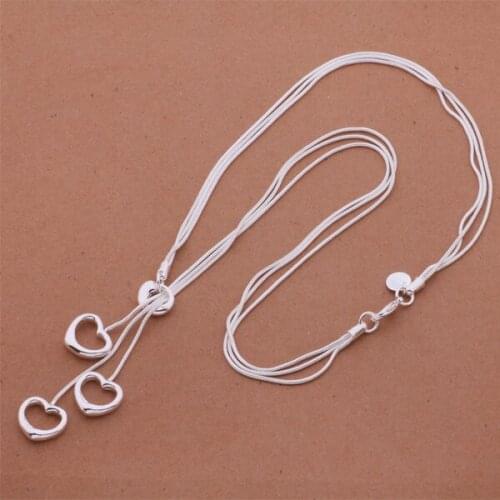 AN445 Hot sterling Necklace fashion jewelry pendant /asnajjua axrajoya silver color