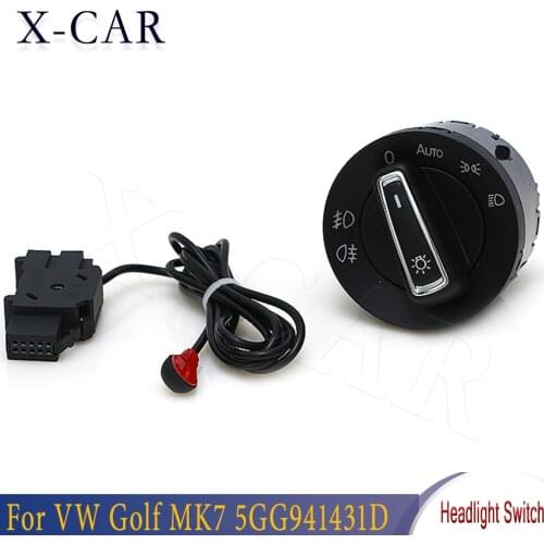 X-CAR Automatic Headlight Switch Control Fog Head Light Control Knob Switch Sensor Module 5GG 941 431 D For VW Golf MK7