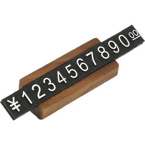 Wooden Base Wood Basic Frame Indicator Pricing Cube Letter Combined Adjustable Kit Magnetic Label Digital Price