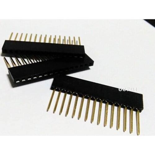 Free Shipping 20pcs Stackable Shield Female Header 15Pin Pin Header 2.54 MM Kit for A rduino