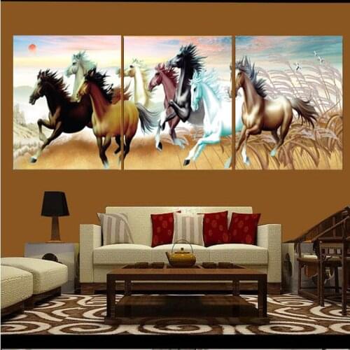 Frameless Animal Painting Canvas Wall Paintings Horse Pattern Modern Style Suitable Living Room Study Interior Decoration horse