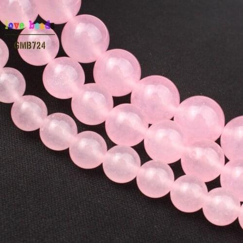 Pink Stone Round Beads AAA+ Natural Stone Beads For Jewelry Making 15.5"/strand Pick Size 4,6,8,10,12mm Beads(F00020)
