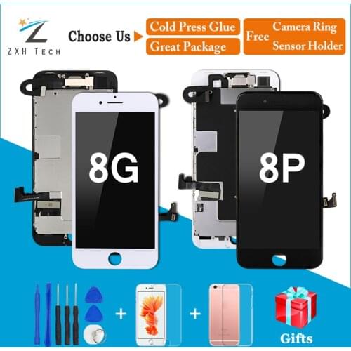 Grade AAA OEM for iPhone 8 LCD 8 plus Display Screen 8G Replacement Lens Pantalla Touch Digitizer via Free Shipping with Gifts