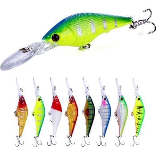 Hengjia 1pcs 9cm 6.6g Middle Diving (2 to 3.5 meters) Minnow Lure Artificial Wobbler Hard Bait Bass Pike Carp Fishing Crankbait