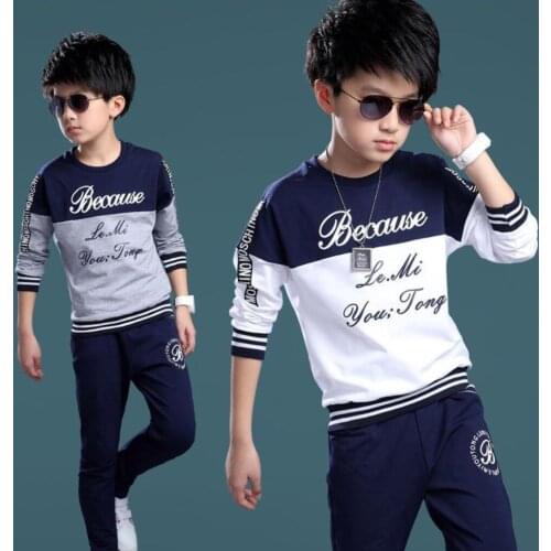 Children Clothing Sets For Boys Spring Autumn Baby Kids Fashion Long Sleeve T-shirt + Pants 2 Pcs Cotton Sport Suits 4-10 Years