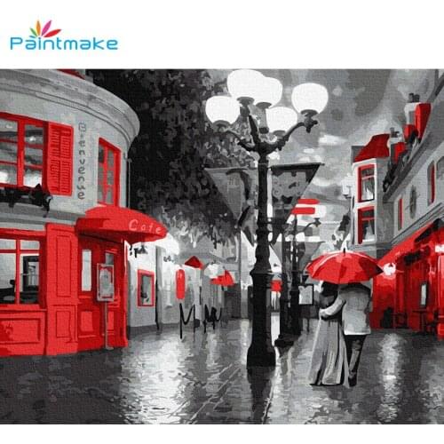 Paintmake Landscape DIY Paint By Numbers no frame Cars Oil Painting On Canvas people For Home Art Decoration Paintings For Kids