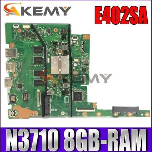 Akemy E402SA Laptop motherboard for ASUS E402SA E402S (14 inch) original mainboard 8GB-RAM N3710-CPU