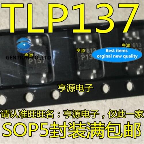 10Pcs TLP137BV TLP137 P137 SOP5 Optical isolator chip Photoelectric coupling in stock 100% new and original