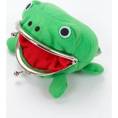 Cute Cartoon Frog Plush Children Coin Purse & Wallet Pouch Case Bag Girls Pendant Makeup Storage Bag Pouch Mini Handbag