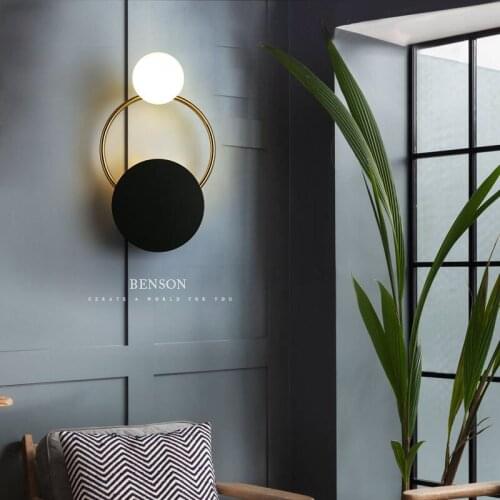 Postmodern minimalist LED wall lights living room decoration wall lamp Nordic bedroom bedside lighting balcony aisle lights