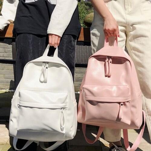 Fashion style women backpack leather school bag backpacks for teengers gilrs large capacity pu travel backpack