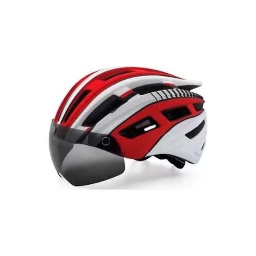 Mens Cycling MTB Road Mountain Bike HelmetLEdmagneticlens glassCapacete Da Bicicleta Bicycle Helmet Cycling Helmet Bike cascos