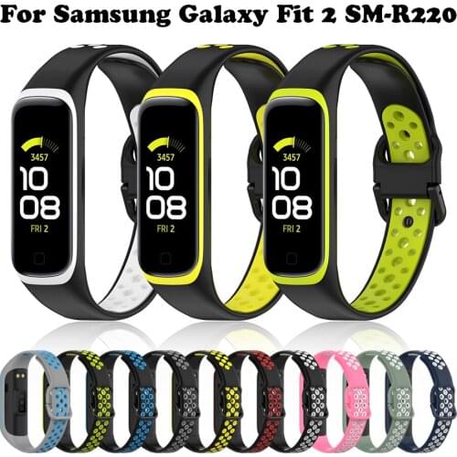 Soft Silicone Sport Band Straps For Samsung Galaxy Fit 2 SM-R220 Bracelet Replacement Watchband For Samsung Galaxy Fit2 Correa
