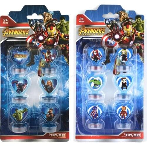 A Set of Disney Stamp Frozen Princess Marvel Cars Story Kids Cartoon Stationery Seals Set Student Prize Party Decoration Gifts