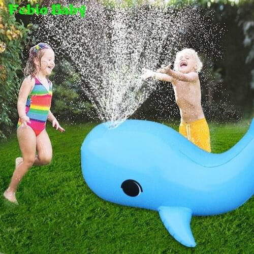 Inflatable Dolphin Water Sprayer Sprinkler Kids Outdoor Fun Toy For Hot Summer Swimming Beach Pool Play Sprinkler Splash Playing