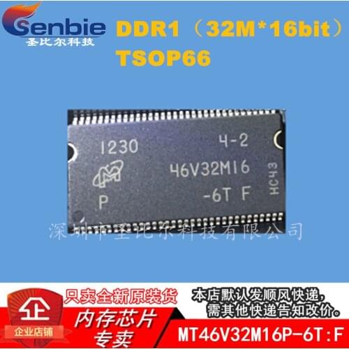 New10piece MT46V32M16P-6T:F 46V32M16P DDR1 TSOP66 Memory IC