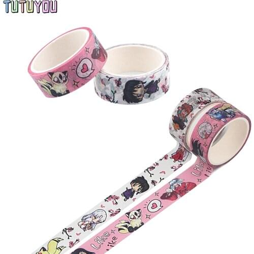 PC2129 1pcs Anime Washi Tapes Life Stationery Decorative Adhesive Scrapbooking DIY Paper Office Stickers