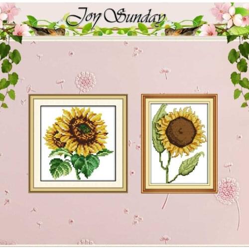 The sunflower patterns counted Cross Stitch 11CT 14CT Cross Stitch Set Wholesale DIY Cross-stitch Kit Embroidery Needlework