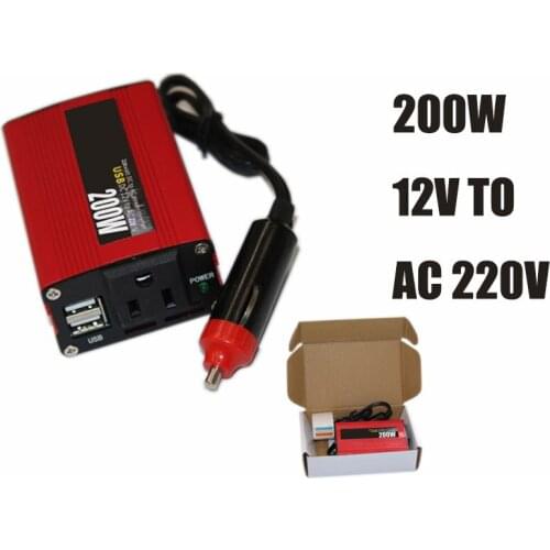 Polarlander 12v to 220v inverter 200W Car inverter 12v 220v 200w 50Hz inverter with USB Modified Sine Wave Power inverter