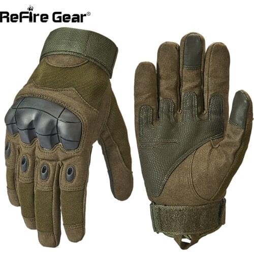ReFire Gear Army Combat Tactical Gloves Men SWAT Special Forces Shoot Military Gloves Knuckle Full Finger Fight Paintball Gloves