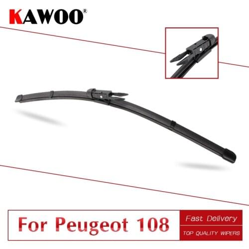 KAWOO For Peugeot 108 26"Single Car Styling Clean The Windshield Natural Rubber Wipers Blade 2014 2015 2016 Fit Pinch Tab Arm