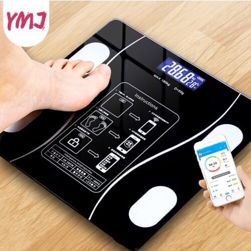 Body Fat Scale Smart Wireless Digital Bathroom Weight Scale Body Composition Analyzer With Smartphone App Bluetooth