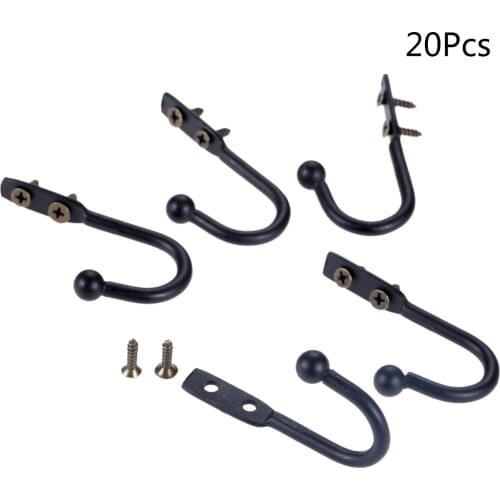 50*23mm Vintage Bronze Wall Door Bath Single Prong Coat Hanger Simple Pot Hanger Hooks Handbag Bag Hanger Hooks 10pcs