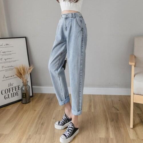 Vintage Quality Harajuku Straight Pants Woman Jeans High Waist Clothes Wide Leg Denim Clothing Blue Streetwear