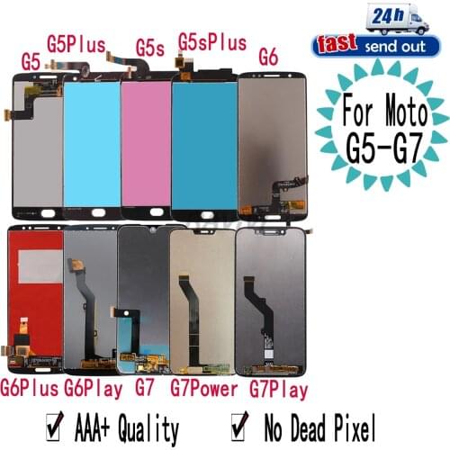 LCD For Motorola Moto G5 G6 G7 Plus Power Play LCD Display Screen Digitizer Assembly Replacement For Motorola G5 G6 G7
