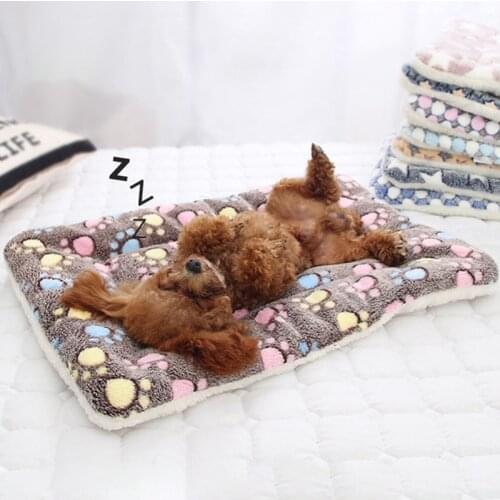 Winter Warm Dog Bed Soft Fleece Pet Blanket Cat Litter Puppy Sleep Mat Lovely Mattress Cushion for Small And Large Dogs