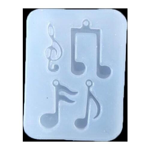 1pcs UV Resin Jewelry Liquid Silicone Mold Music Note Resin Molds For DIY Intersperse Decorate Making Molds