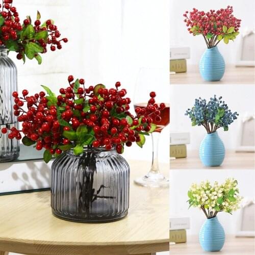 10pcs Rustic Artificial Blueberry Fruit Fake Berry Fruit Artificial Plant for Wedding Office Living Room Decorations