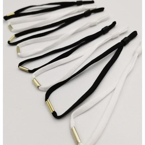 100Pcs Adjustable Mask Sewing Elastic Band Cord With Buckle Stretchy Mask Earloop Lanyard Earmuff Rope DIY Making Supplies